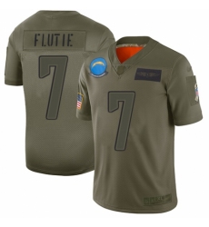 Women's Los Angeles Chargers #7 Doug Flutie Limited Camo 2019 Salute to Service Football Jersey