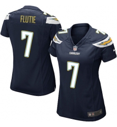 Women's Nike Los Angeles Chargers #7 Doug Flutie Game Navy Blue Team Color NFL Jersey