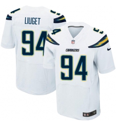Men's Nike Los Angeles Chargers #94 Corey Liuget Elite White NFL Jersey