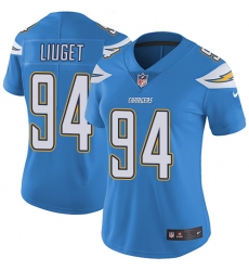 Women's Nike Los Angeles Chargers #94 Corey Liuget Elite Electric Blue Alternate NFL Jersey