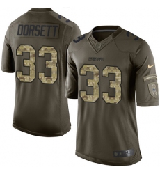 Men's Nike Dallas Cowboys #33 Tony Dorsett Elite Green Salute to Service NFL Jersey