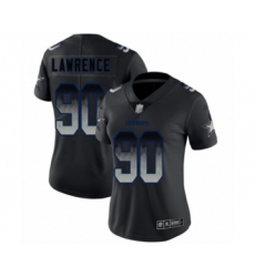 Women's Dallas Cowboys #90 DeMarcus Lawrence Black Smoke Fashion Limited Football Jersey