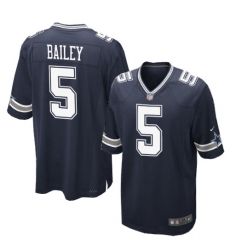Men's Nike Dallas Cowboys #5 Dan Bailey Game Navy Blue Team Color NFL Jersey