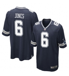 Men's Nike Dallas Cowboys #6 Chris Jones Game Navy Blue Team Color NFL Jersey