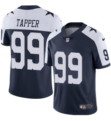 Men's Nike Dallas Cowboys #99 Charles Tapper Navy Blue Throwback Alternate Vapor Untouchable Limited Player NFL Jersey