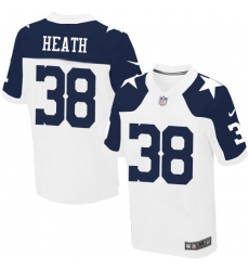 Men's Nike Dallas Cowboys #38 Jeff Heath Elite White Throwback Alternate NFL Jersey
