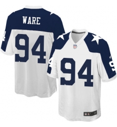 Men's Nike Dallas Cowboys #94 DeMarcus Ware Game White Throwback Alternate NFL Jersey