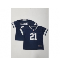 Toddlers Dallas Cowboys #21 Ezekiel Elliott Navy Blue 2021 Vapor Untouchable Stitched Nike Limited Jersey