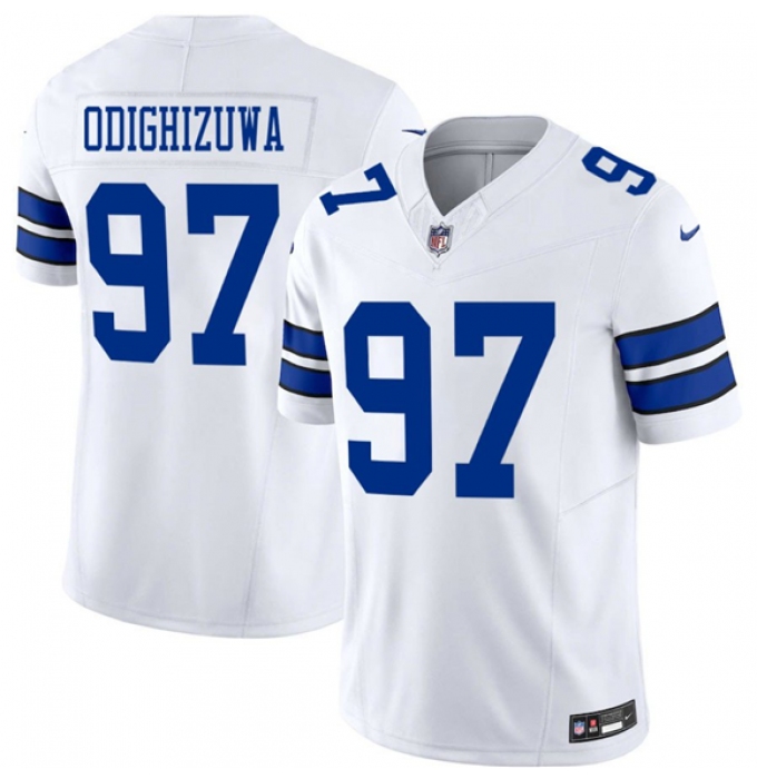Men's Dallas Cowboys #97 Osa Odighizuwa White 2025 F.U.S.E Vapor Untouchable Limited Football Stitched Jersey