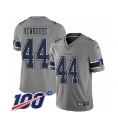 Men's Dallas Cowboys #44 Robert Newhouse Limited Gray Inverted Legend 100th Season Football Jersey