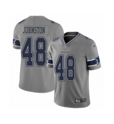 Men's Dallas Cowboys #48 Daryl Johnston Limited Gray Inverted Legend Football Jersey