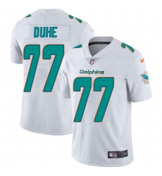 Men's Nike Miami Dolphins #77 Adam Joseph Duhe White Vapor Untouchable Limited Player NFL Jersey
