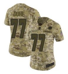 Women's Nike Miami Dolphins #77 Adam Joseph Duhe Limited Camo 2018 Salute to Service NFL Jersey