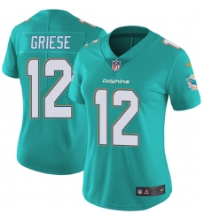 Women's Nike Miami Dolphins #12 Bob Griese Elite Aqua Green Team Color NFL Jersey