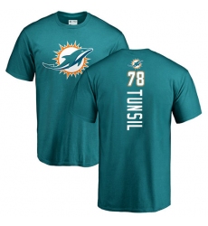 NFL Nike Miami Dolphins #78 Laremy Tunsil Aqua Green Backer T-Shirt