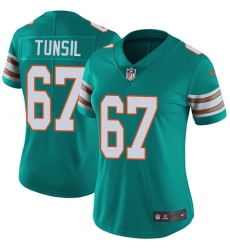 Women's Nike Miami Dolphins #67 Laremy Tunsil Elite Aqua Green Alternate NFL Jersey