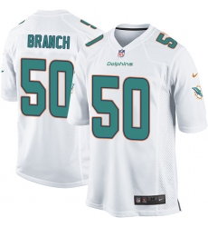 Men's Nike Miami Dolphins #50 Andre Branch Game White NFL Jersey