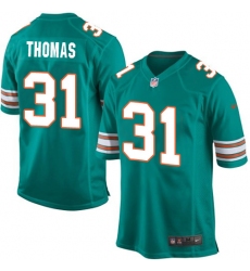 Men's Nike Miami Dolphins #31 Michael Thomas Game Aqua Green Alternate NFL Jersey