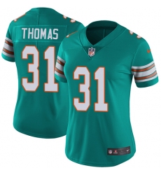 Women's Nike Miami Dolphins #31 Michael Thomas Elite Aqua Green Alternate NFL Jersey