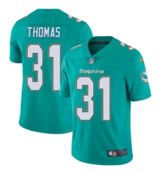 Youth Nike Miami Dolphins #31 Michael Thomas Elite Aqua Green Team Color NFL Jersey