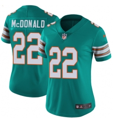 Women's Nike Miami Dolphins #22 T.J. McDonald Elite Aqua Green Alternate NFL Jersey
