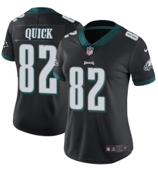 Women's Nike Philadelphia Eagles #82 Mike Quick Black Alternate Vapor Untouchable Limited Player NFL Jersey