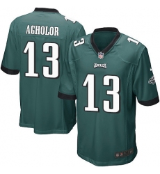 Men's Nike Philadelphia Eagles #13 Nelson Agholor Game Midnight Green Team Color NFL Jersey