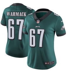 Women's Nike Philadelphia Eagles #67 Chance Warmack Midnight Green Team Color Vapor Untouchable Limited Player NFL Jersey