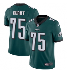 Men's Nike Philadelphia Eagles #75 Vinny Curry Midnight Green Team Color Vapor Untouchable Limited Player NFL Jersey
