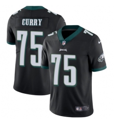 Youth Nike Philadelphia Eagles #75 Vinny Curry Black Alternate Vapor Untouchable Limited Player NFL Jersey