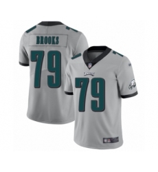 Men's Philadelphia Eagles #79 Brandon Brooks Limited Silver Inverted Legend Football Jersey