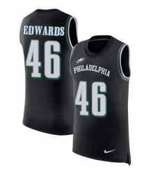 Men's Nike Philadelphia Eagles #46 Herman Edwards Limited Black Rush Player Name & Number Tank Top NFL Jersey