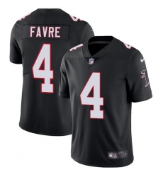 Men's Nike Atlanta Falcons #4 Brett Favre Black Alternate Vapor Untouchable Limited Player NFL Jersey