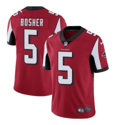 Men's Nike Atlanta Falcons #5 Matt Bosher Red Team Color Vapor Untouchable Limited Player NFL Jersey