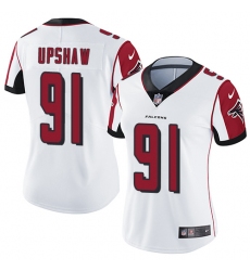 Women's Nike Atlanta Falcons #91 Courtney Upshaw White Vapor Untouchable Limited Player NFL Jersey