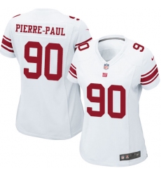 Women's Nike New York Giants #90 Jason Pierre-Paul Game White NFL Jersey