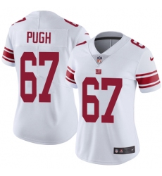 Women's Nike New York Giants #67 Justin Pugh Elite White NFL Jersey