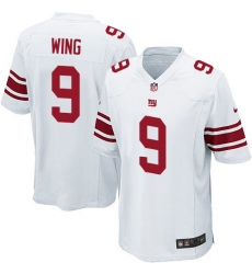 Men's Nike New York Giants #9 Brad Wing Game White NFL Jersey