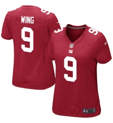 Women's Nike New York Giants #9 Brad Wing Game Red Alternate NFL Jersey