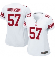 Women's Nike New York Giants #57 Keenan Robinson Game White NFL Jersey