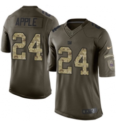 Youth Nike New York Giants #24 Eli Apple Elite Green Salute to Service NFL Jersey