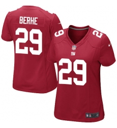 Women's Nike New York Giants #29 Nat Berhe Game Red Alternate NFL Jersey