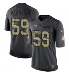 Men's Nike New York Giants #59 Devon Kennard Limited Black 2016 Salute to Service NFL Jersey
