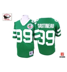 Mitchell and Ness New York Jets #99 Mark Gastineau Green Team Color Authentic Throwback NFL Jersey