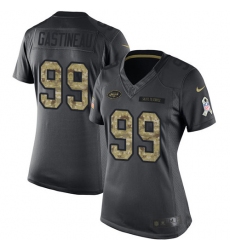 Women's Nike New York Jets #99 Mark Gastineau Limited Black 2016 Salute to Service NFL Jersey