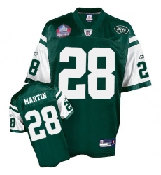 Reebok New York Jets #28 Curtis Martin Green Team Color Hall of Fame 2012 Replica Throwback NFL Jersey