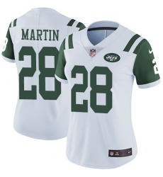 Women's Nike New York Jets #28 Curtis Martin Elite White NFL Jersey