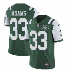 Men's Nike New York Jets #33 Jamal Adams Green Team Color Vapor Untouchable Limited Player NFL Jersey
