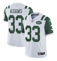 Men's Nike New York Jets #33 Jamal Adams White Vapor Untouchable Limited Player NFL Jersey