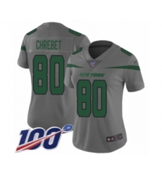 Women's New York Jets #80 Wayne Chrebet Limited Gray Inverted Legend 100th Season Football Jersey